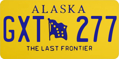 AK license plate GXT277