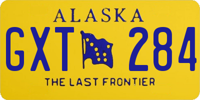 AK license plate GXT284
