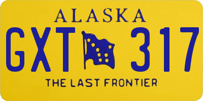 AK license plate GXT317