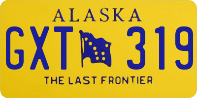 AK license plate GXT319