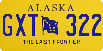 AK license plate GXT322