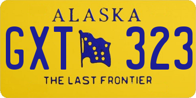 AK license plate GXT323