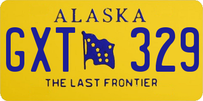 AK license plate GXT329