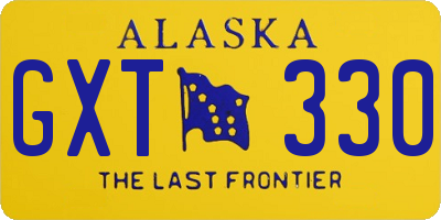 AK license plate GXT330
