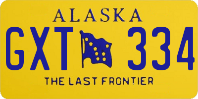 AK license plate GXT334