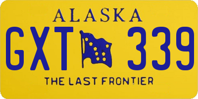 AK license plate GXT339