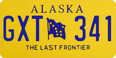 AK license plate GXT341