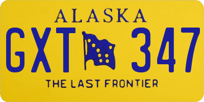 AK license plate GXT347
