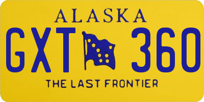 AK license plate GXT360