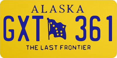 AK license plate GXT361