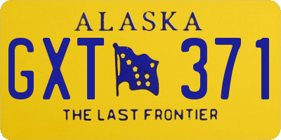 AK license plate GXT371