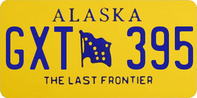 AK license plate GXT395