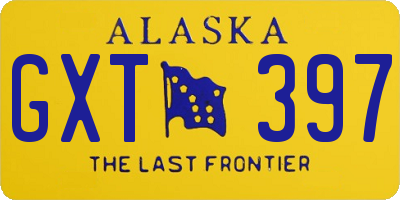 AK license plate GXT397