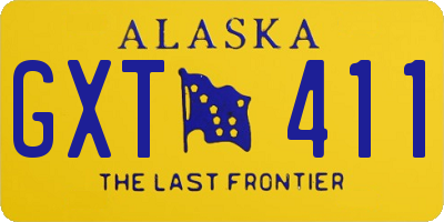 AK license plate GXT411