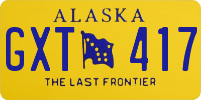 AK license plate GXT417