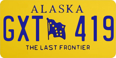 AK license plate GXT419