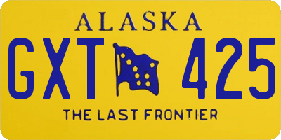 AK license plate GXT425