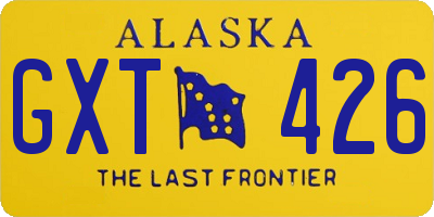 AK license plate GXT426