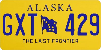 AK license plate GXT429