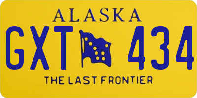 AK license plate GXT434