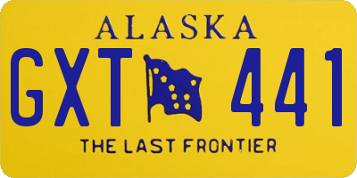 AK license plate GXT441