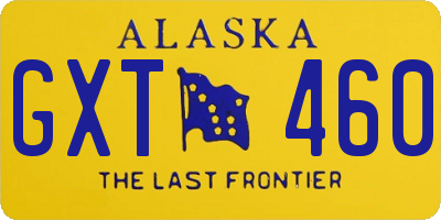 AK license plate GXT460