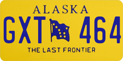 AK license plate GXT464