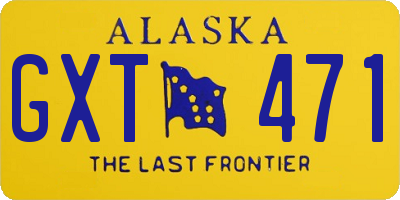 AK license plate GXT471