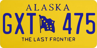 AK license plate GXT475