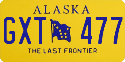 AK license plate GXT477