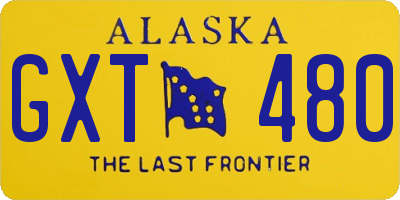 AK license plate GXT480