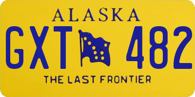 AK license plate GXT482