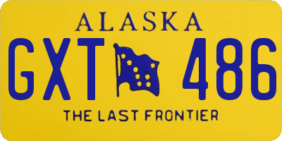 AK license plate GXT486