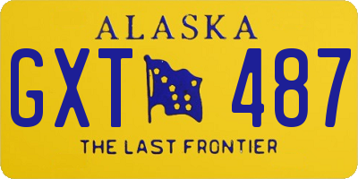 AK license plate GXT487