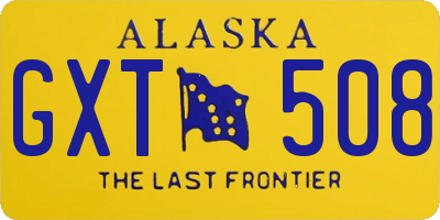 AK license plate GXT508