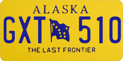 AK license plate GXT510