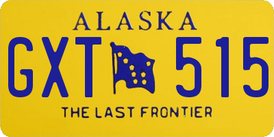 AK license plate GXT515