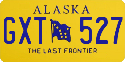 AK license plate GXT527
