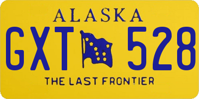 AK license plate GXT528