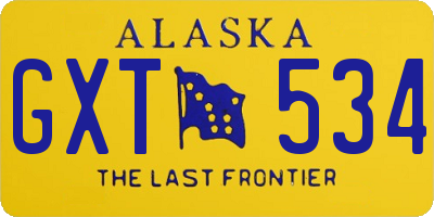 AK license plate GXT534