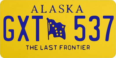 AK license plate GXT537