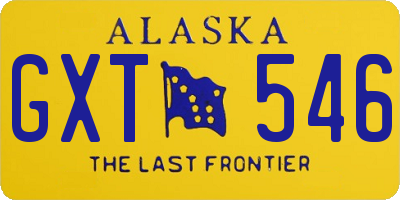 AK license plate GXT546