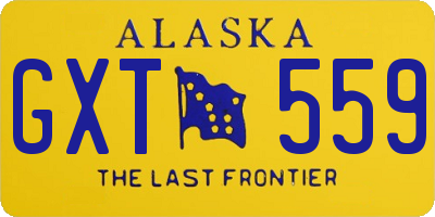 AK license plate GXT559
