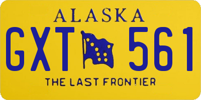 AK license plate GXT561