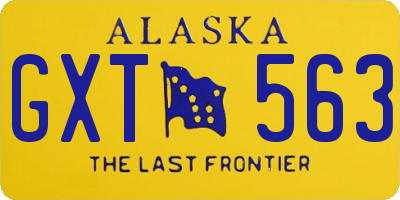 AK license plate GXT563