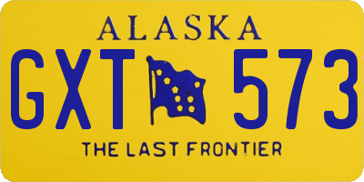 AK license plate GXT573