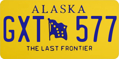 AK license plate GXT577