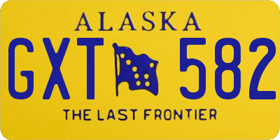 AK license plate GXT582