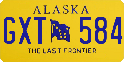 AK license plate GXT584