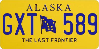 AK license plate GXT589